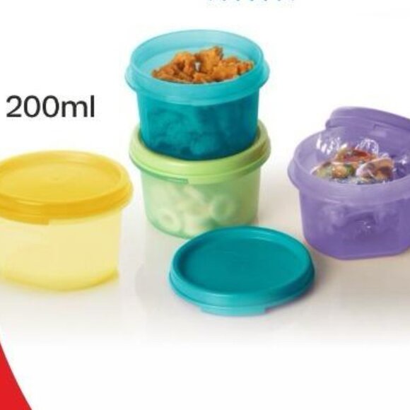 Tupperware Multi-Coloured Modular Mates Round 1 4pc Set - Picture 2 of 3